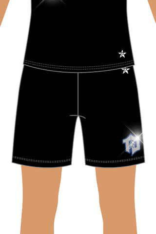 Top Dog Guys Short in Black with Crystal Logo