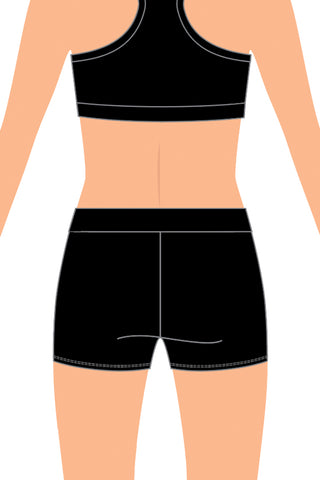 Top Dog Compression Short in Black with Crystal Logo